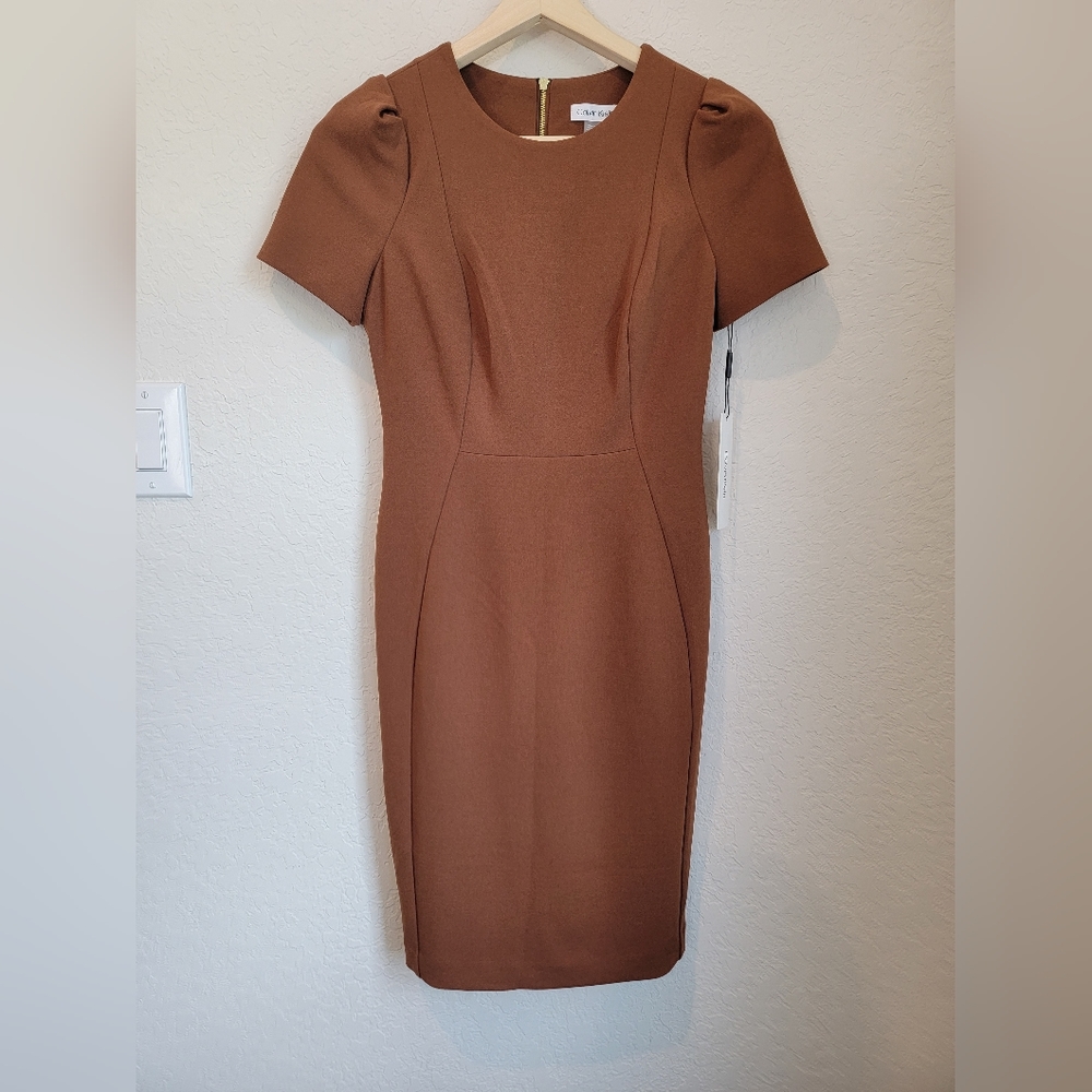 Calvin Klein Brown Midi Dress